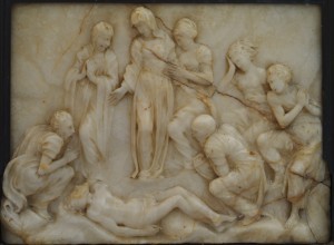 Llanto sobre el Cristo muerto, h. 1520-1530. Alonso Berruguete. Alabastro. Colección Gregorio Marañón